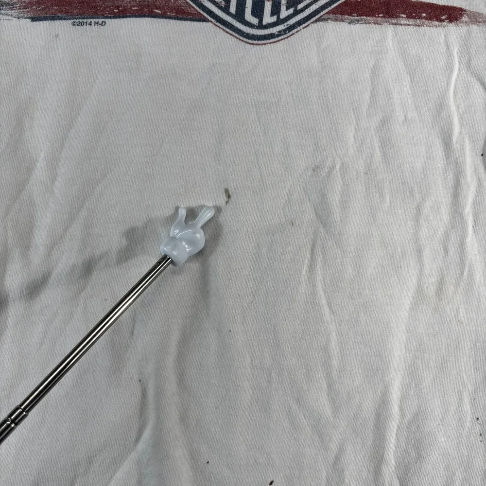 VTG Harley-Davidson T-Shirt Mens XL White Eagle Flag Sauk Prairie WI USA‎ Made